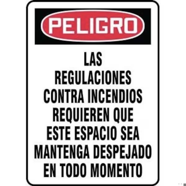 Accuform OSHA DANGER SAFETY SIGN FIRE SHMEXT102VA SHMEXT102VA - main